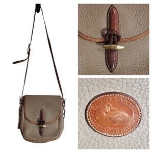 Dooney & Bourke Vintage All Weather Leather AWL Nude Crossbody Bag R88 Taupe Tan